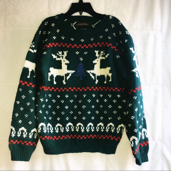 Mens Eddie Bauer Christmas Sweater Size 